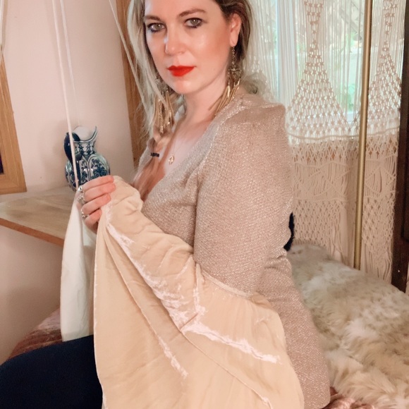 Free People Large Velvet Bell Sleeves Sweater - Picture 14 of 16